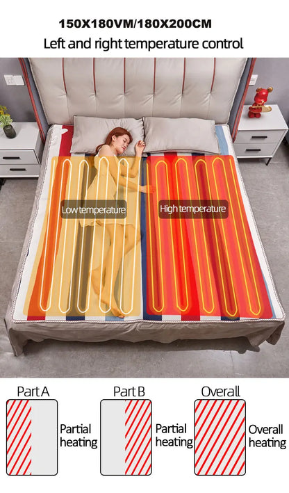 Smart Timer Switch Thicker Electric Blanket Heated Blanket Electric Blanket Double Single Manta  Electric Mat Body Warmer Heater