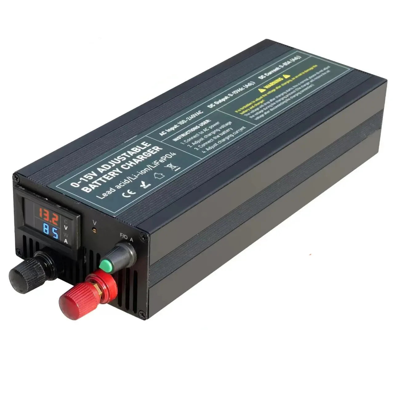 0-100V25A Lifepo4 Charger 24V48V64V72V Fast Charger Lithium Battery Charger 14.6V 100A 60A Battery Adapter Adjustable voltage