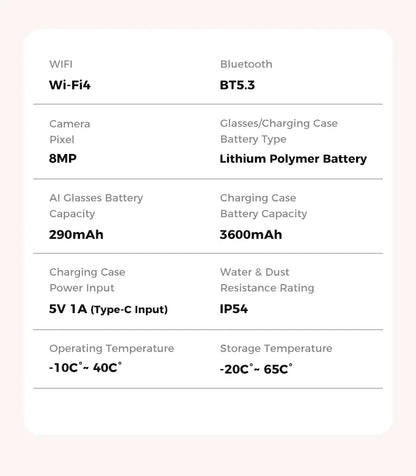 2026 New 8MP Camera Smart AI Glasses 3600mAh Charging Case Power Bank 1080P HD Camera ChatGPT 32GB Translation Video Sunglasses