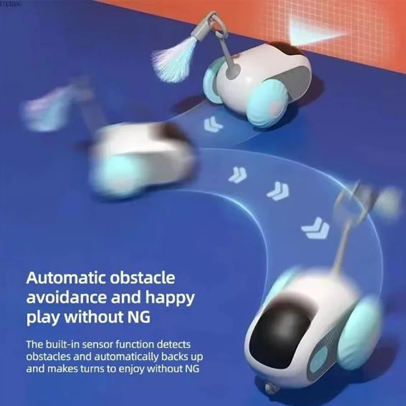 Intelligent Sports Car Remote Control Electric Cat Toys Entertainment Fun Pet Mice Interactive Feathers Cat Sticks Pet Toy