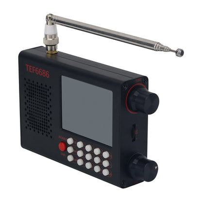 HamGeek TEF6686 Radio Portable FM/LW/MW/SW Radio Receiver with 2.8" Color Touch Screen & Built-in Battery