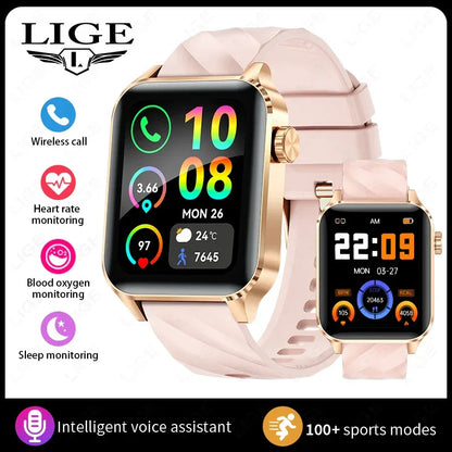 LIGE Smart Watch Sport Fitness Sleep Monitor Fashion Luxury Women's Watch Bluetooth Call Message Clearance Sale Men's Smartwatch