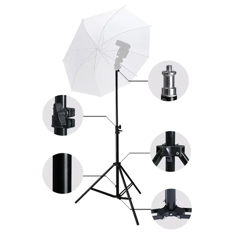1/4 Screw Head Light Stand Tripod 2m 1.5m 68cm For Phone Selfie Stick Adjustable For Photo Studio Flashes Photographic Softbox