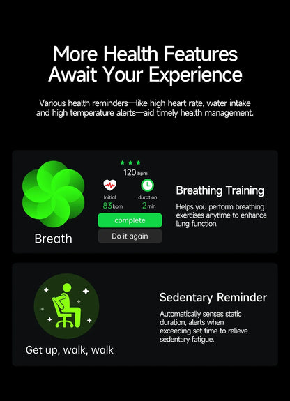 New 650nm Dual probe laser Health Smart Watch ECG+PPG Blood pressure Uric Acid Blood lipids AMOLED Physical therapy Smartwatches