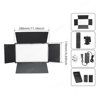 RGB Photography Video LED Fill Light Panel Photo Studio Lamp Kit For Video Recording Shoot Youtube Tiktok Live Streaming Lamp