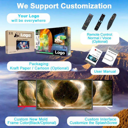 【Hot】Manufacture High Definition LED & LCD Smart TVs 19 24 32 43 50 55 60 65 Inch 2K 4K Android Smart Large Screen TV