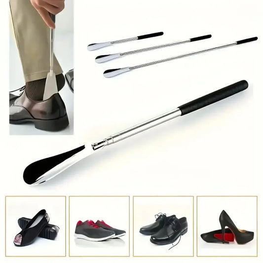 1PC Shoehorn retractable stainless steel shoe puller, shoe assistant, suitable for both men and women , schoenlepel, shoe horn by PDG ibma