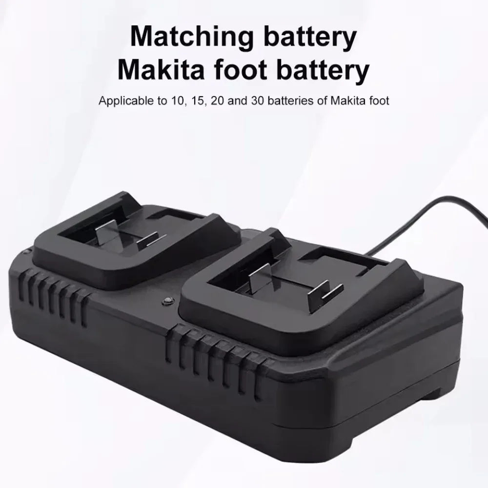 Lithium Battery Dual Charger 2 Ways Power Tool Battery Charger EU/US Plug For Makita 18V 21V Battery BL1415/1815/1830/1850