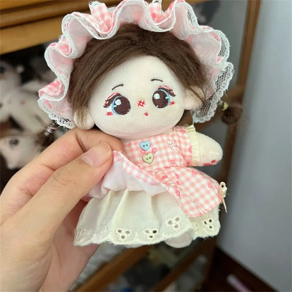 10cm Cotton Doll Clothes Prince Set Autumn Winter Style Starfish Body Wearable Plush Doll Change Retro Skirt Overalls Set