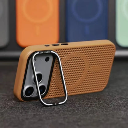 Camera mount mesh cooling case for iPhone 17 Pro Max 15 17 Pro 14 13 12 16 Pro Max For Magsafe wireless charging Shockproof cove