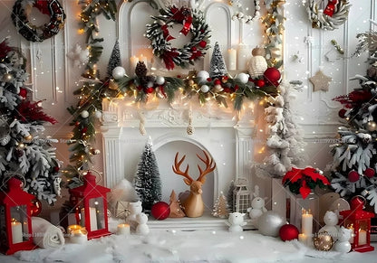 Merry Christmas Backdrops Wonderland Snowman Decor Photography Background Kids Birthday Party Baby Shower Banner Party Supplies