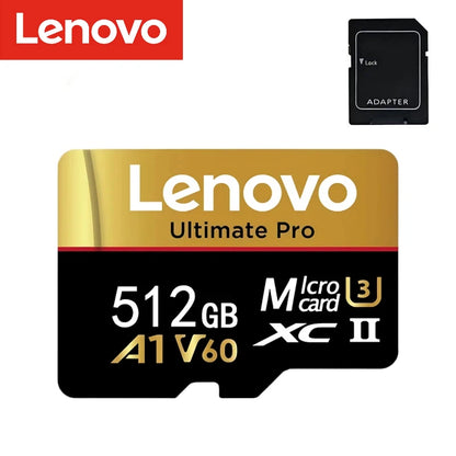 Lenovo SD Memory Card 2TB 1TB 512GB 128GB 256GB Micro SD Card V60 U3 Flash Cards TF Card Memory Microsd For Insta360 DJI Drone