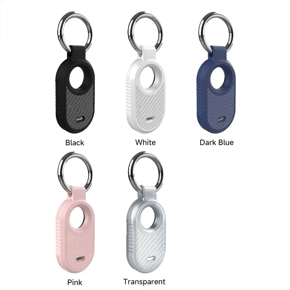 Carbon Fiber Style Case For Samsung Galaxy Smart Tag 2 Locator Anti-lost Backpack Keychain TPU Soft Silicone Protect Back Cover