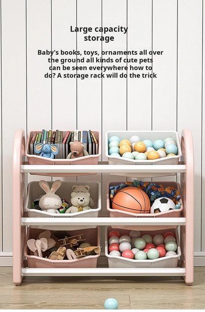 Baby Toy Storage Cabinet Classification Organization Storage Box Sundries Storage Bookshelf Cabinet for Living Room & Bedroom