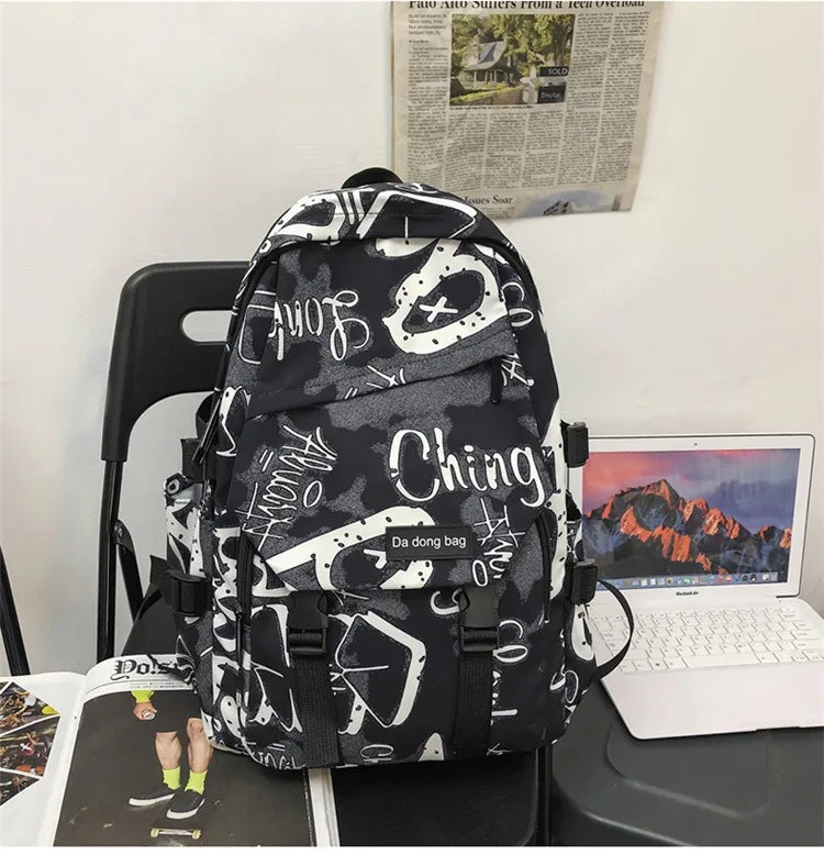 middle high school backpack for teenage boys cool school bag college student backpack large capacity schoolbag for boy cute doll