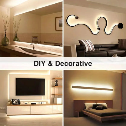 USB 5V Neon LED Strip Light Smart Touch Sensor Dimmable Neon Sign Light Tape Waterproof Flexible Lighting Lamp For Room Decor