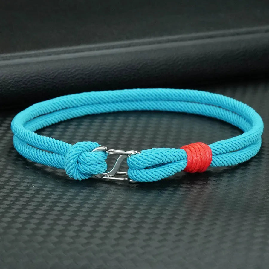 Simple Mens Bracelets Hand-Woven Detachable 7 Colors Rope Braclets Double Survival Braslet Pulseras Para Hombre Gift for Him