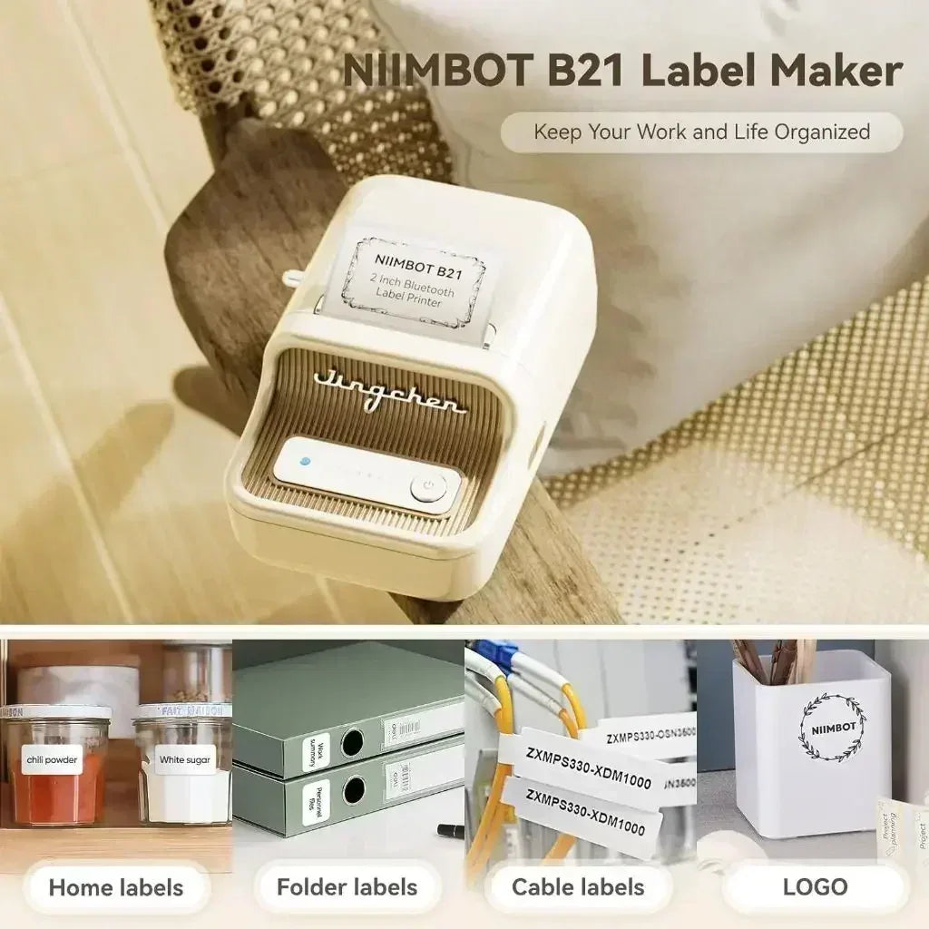 Niimbot B21 B1 Mini Portable Thermal Label Printer Office Supplies Adhesive Sticker Printers Maker Without Ink For Phone