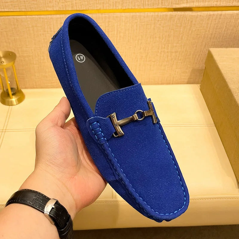MAEDEF Suede Men Casual Shoes Lazy Shoes Male Breathable Slip-on Mens Driving Flat Shoes Comfortable Boat Shoe Loafers Moccasins