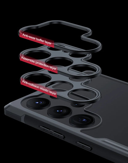 Xundd For Samsung Galaxy S24 S25 S26 Ultra Case For S25 S23 Plus S21 Ultra FE Airbag Shockproof Shell PC&TPU Back Clear Cover