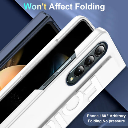 Ultra-thin Matte Silicone Wrist Strap Case For Samsung Galaxy Fold 7 6 5 4 3 Transparent Folding Shockproof Hard Back Cover