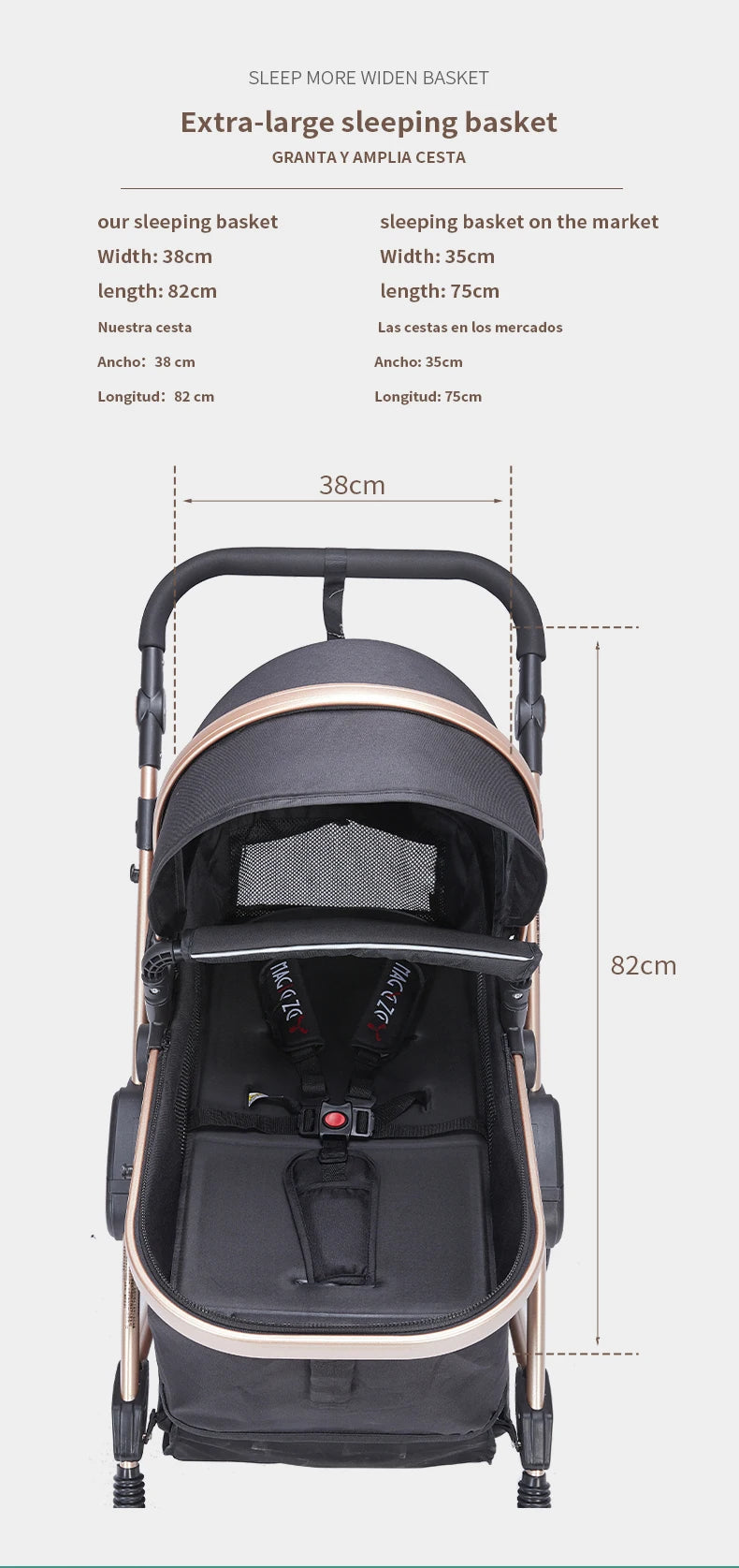 Baby Stroller 3 in 1 stroller lightweight strollers  Baby Carriage mutifunction strollers Baby newborn stroller mother kids