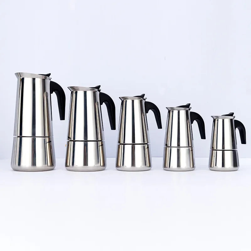 Explosions Stainless Steel Mocha Pot European Coffee Cup Portable Electric Coffee Pot Spot Wholesale