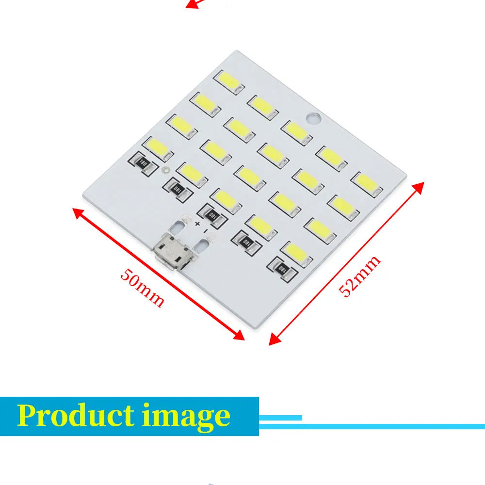 1PCS high quality 5730 smd 5V 430mA~470mA White Mirco Usb 5730 LED lighting panel USB mobile light Emergency light night light