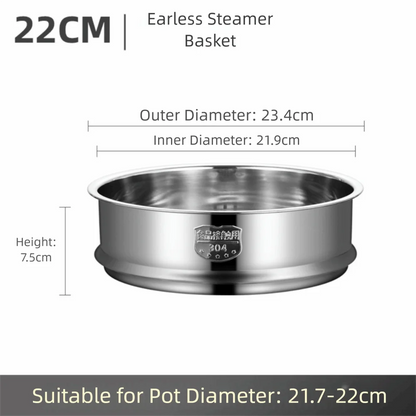 304 Stainless Steel Steamer Basket 16-32cm Thickened Pot Steaming Grid Safe Material Thicken Strainer Food Steam Rack