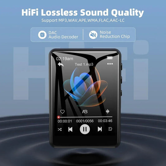 MP3 Player Bluetooth 5.4 Built-in Speaker Hi-Fi Music Player 2.4 Inch Touch Screen MP3 Walkman Video FM Radio Recording Camera