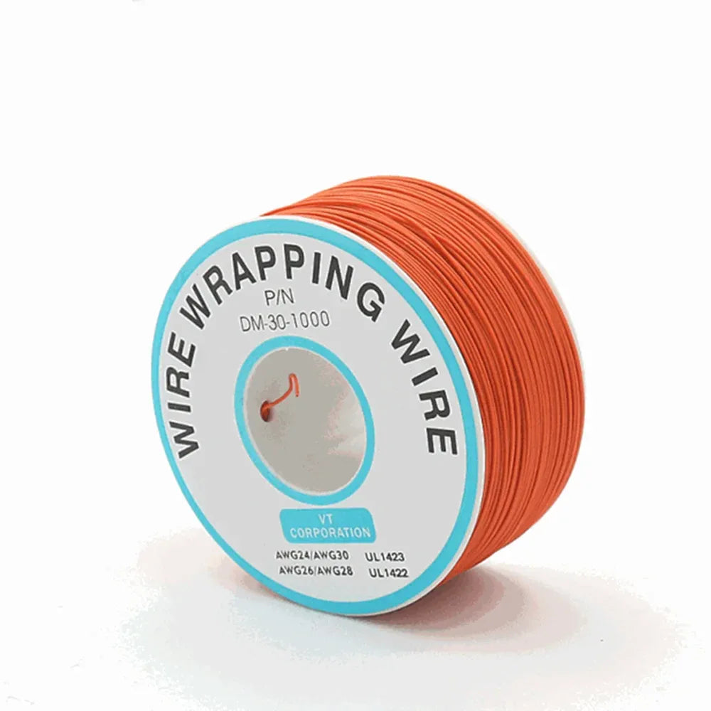 1Pcs 250M 30AWG Wire Cable 8 Color PCB Soldering Fly Iine Breadboard Jumper Colored Insulation Wrap Cable Tinned Pure Copper