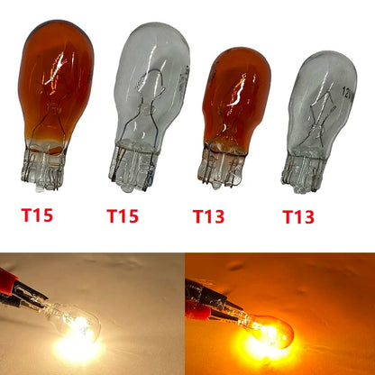 10pcs T5 T10 T13 T15 T20 7440 7443 Car Halogen Lamp Instrument Lights Dashboard Bulb Auto Interior Light Car Styling White Amber