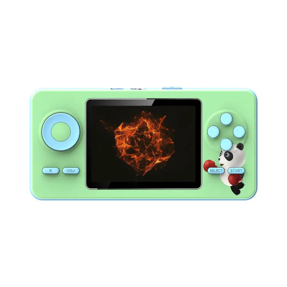 Mini Game Machine  Funny Long Battery Life Macaron Color  Large Screen Retro Video Game Console for Home