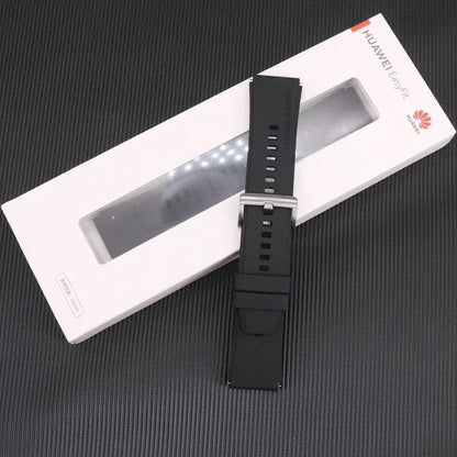 Original FKM Rubber Sport Band for Huawei GT3pro 46mm Titanium Watch Strap GT3 PRO Genuine Leather Band