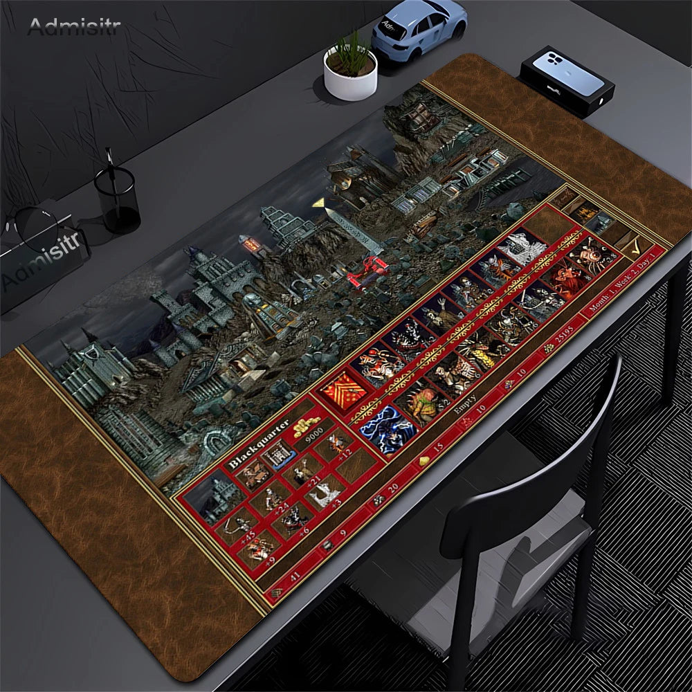 Anime Heroes of Might and Magic 3 Map Mousepad Gaming Laptops Keyboard Mat Desk Protector Deskmat Mats Laptop Gamer Mouse Pad