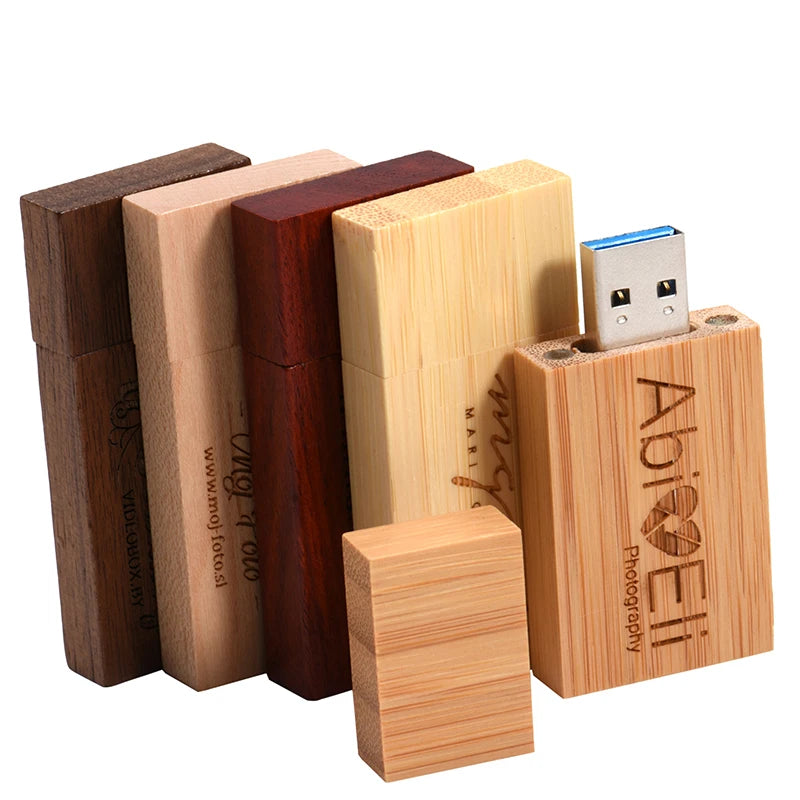 JASTER USB 3.0 Wooden block  Flash Drive red wood pendrive 4GB 8GB 16GB 32GB 64GB Pen  Memory Stick U Disk gift