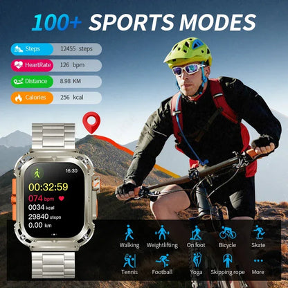 LIGE Smart Watch 2.1 inch AMOLED Health Sports Man Watch Heart Rate Bluetooth Calling Smart watch For Men Women For Android IOS