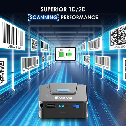 Eyoyo 2D Bluetooth Barcode Scanner Left&Right Hand Glove Wearable Scanner Patable 1D QR Finger Bar Code Reader Wireless Device
