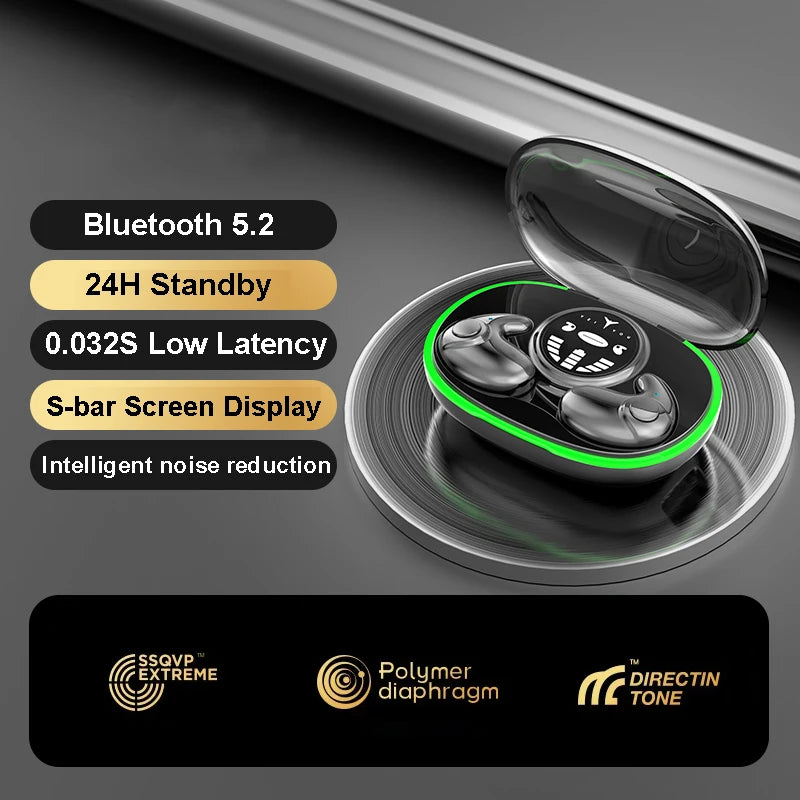 Invisible Sleep Earphones Bluetooth 5.3 Headphones IPX5 Waterproof Noise Reduction Earbuds Touch Control Wireless Headsets