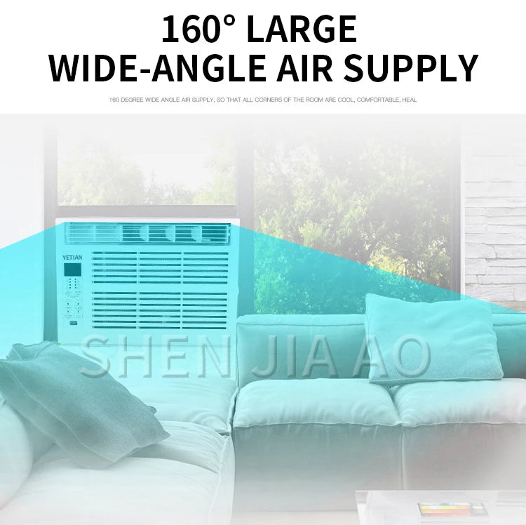 Window Air Conditioner Window-Mounted Portable Refrigeration Air Conditioners Cold 24-hour Timer Remote Control Room Cooler