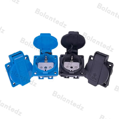 Universal Brazil Swiss AU US UK EU Outdoor Waterproof Industry Socket Germany France Connector AC Electric Power Schuko Outlet