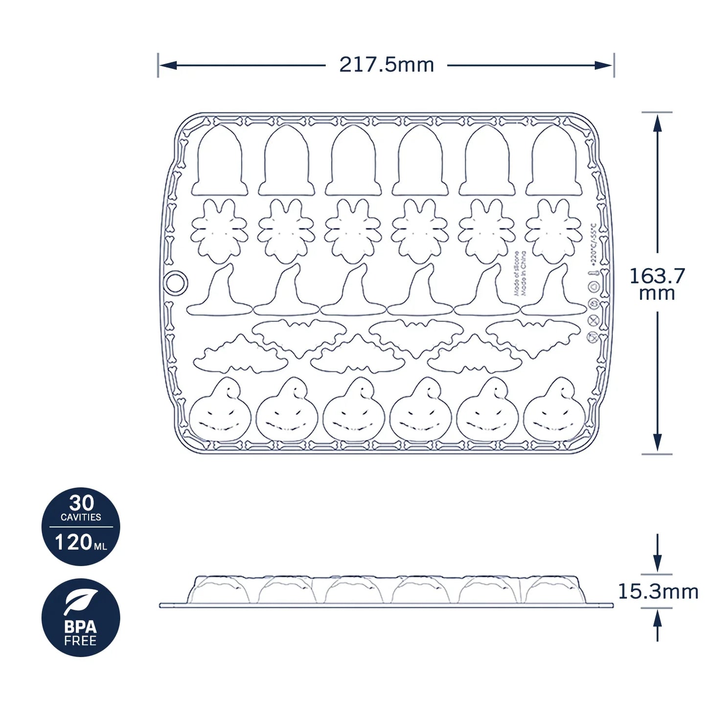 3D Skull Baking Cake Mold for Halloween ,Ice mold,Food Grade Silicone DIY Large Skull Cake Pan,Halloween Decor Birthday Party