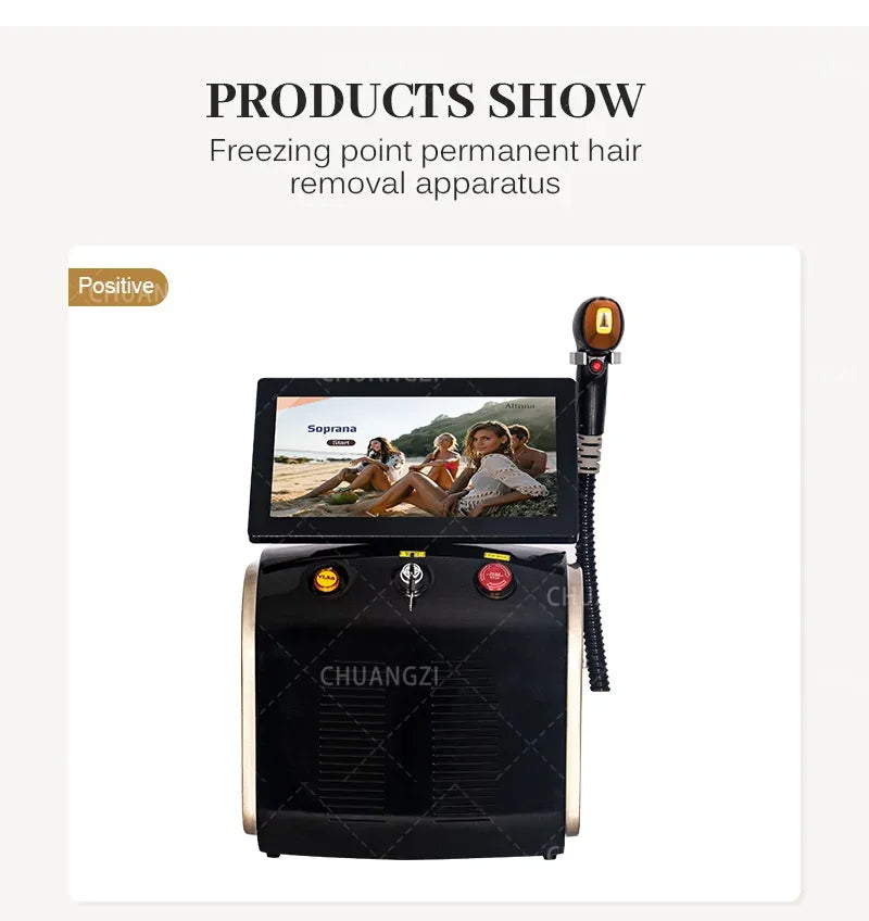 4000W Ice Point Painless 808nm laser Permanent Hair Removal Device 4 Wavelength Semiconductor Laser Full Body Custo