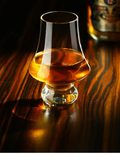 Crystal Whiskey Glass Handmade Tulip Design Big Belly Cognac Tasting Cup For Scotch Bourbon Barware Home Bar Gift Set