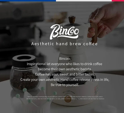 Bincoo Dual Valve Moka Pot Espresso Maker Mocha Pot Brewed Coffee Pot 220V Electric Stove Concentrated Extraction Barista Tools