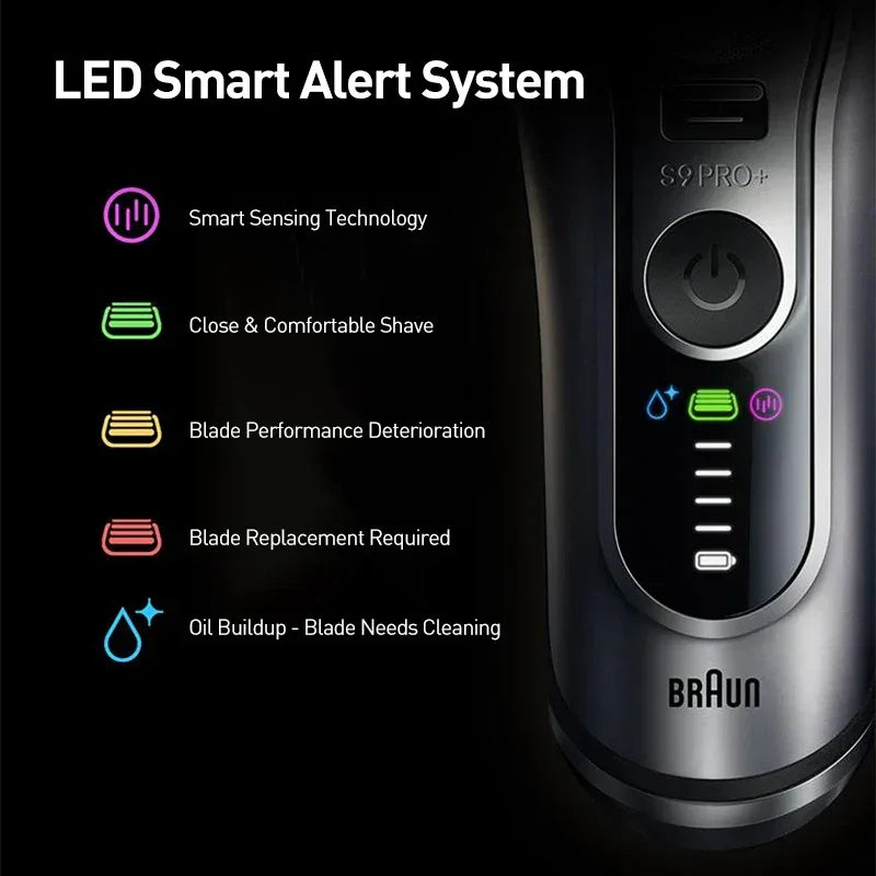 Braun Electric Shaver S9 Reciprocating Razor Rechargeable Men's Shaving Machine Wet Dry Double Use Floating Head Hair Cutting Ma