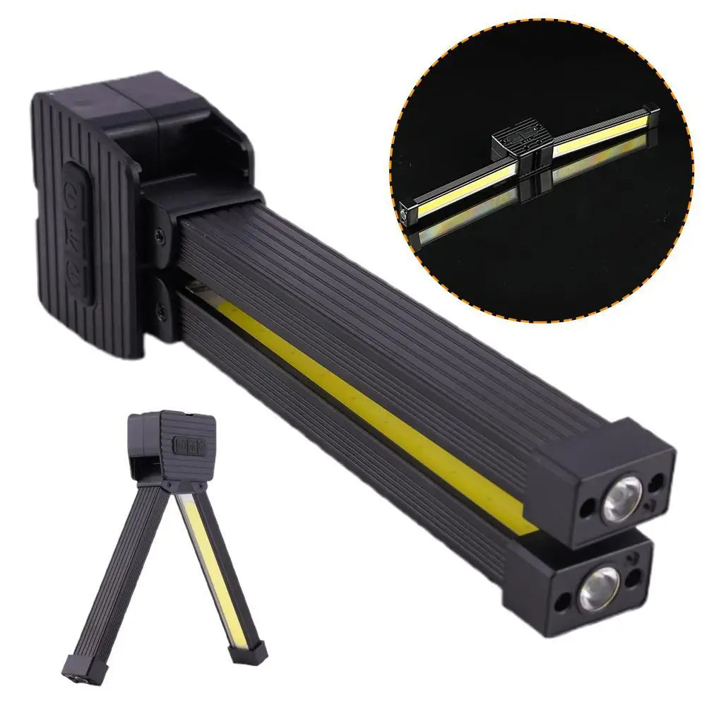 Gym Lamp For Posing Portable Magnet LED Flashligh 7th Gear Dimming Folding Worklight Waterproof Led Flashlight With Magnet Hook