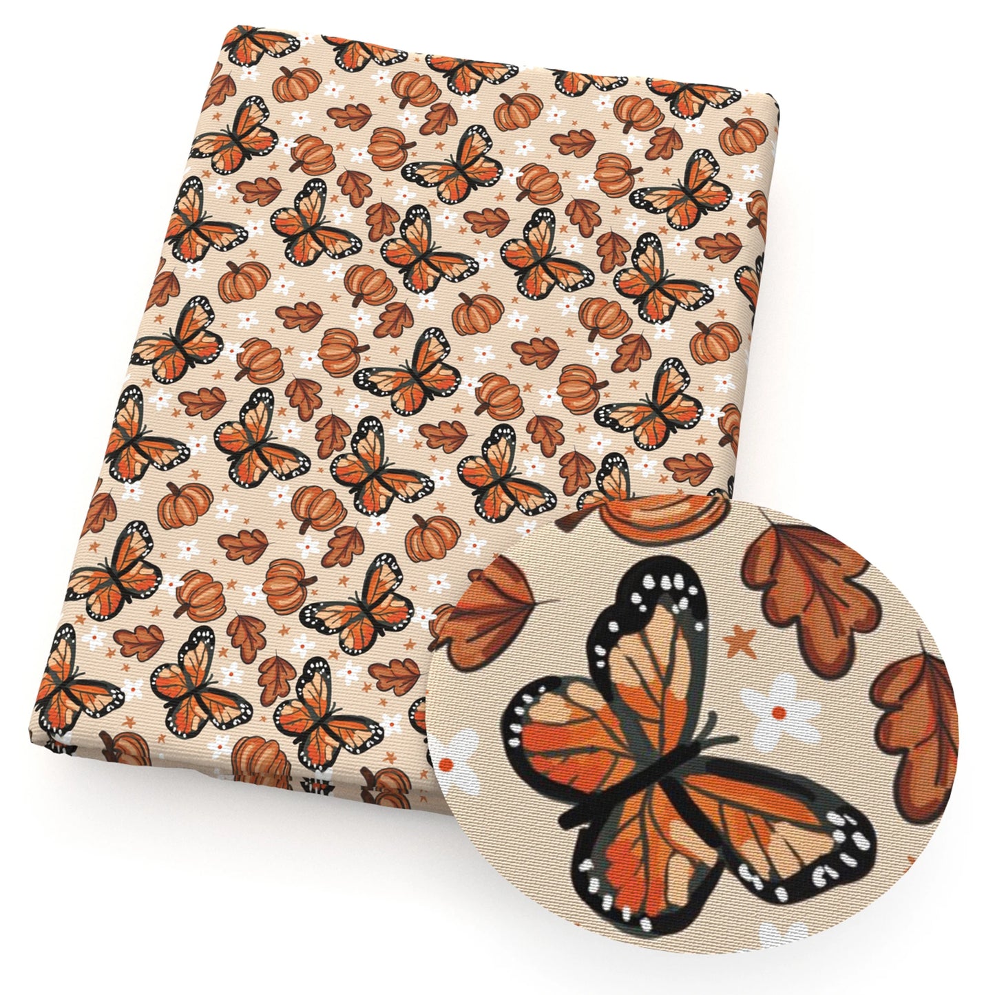 50*145cm Pumpkin Fall Autumn PolyesterCotton Fabrics By half Meter Flowers Maple Leaf Sewing Cloth Dress DIY Crafts Home Textile