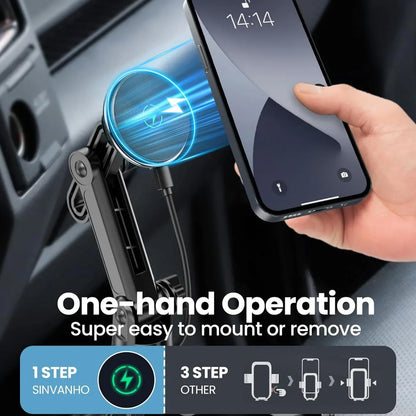 Car phone holder, multifunctional car cup holder suction, mobile phone navigation holder, magnetic wireless charger