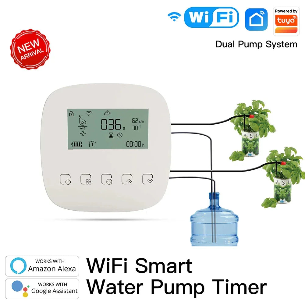 WiFi Tuya Smart Watering Machine Automatic Micro-drip Irrigation System Plants Controller System Irrigation Tool Alexa Google